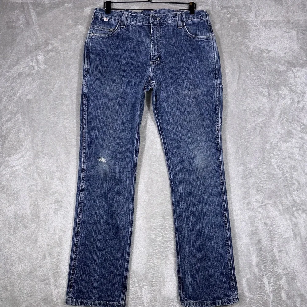 Carhartt FR Flame Resistant Jeans Mens 34x30 Workwear Distressed Workwear - Picture 1 of 7